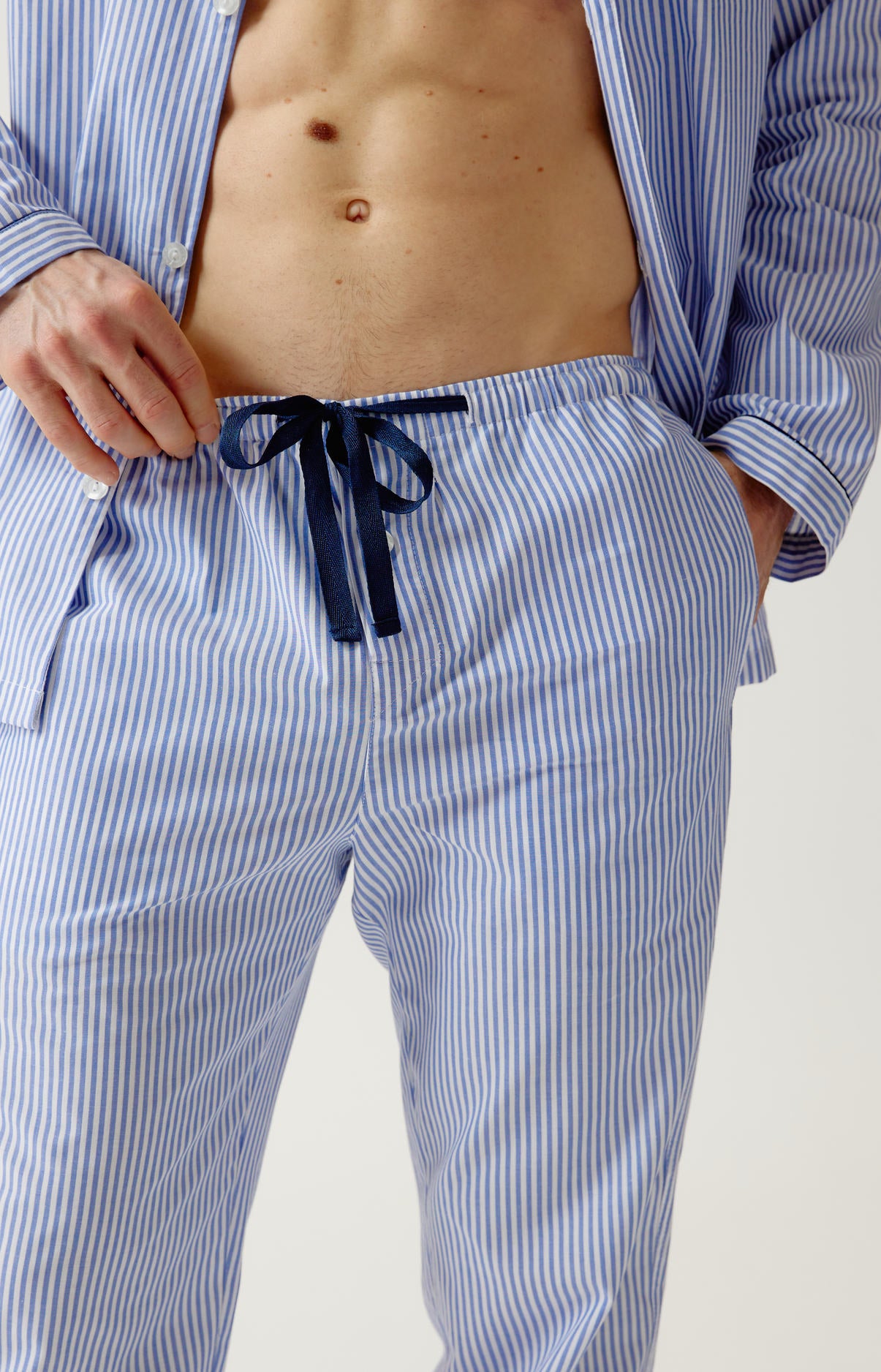 arthur-bob-rayure-bleue-pyjama-homme-bleu-coton-bio image 4