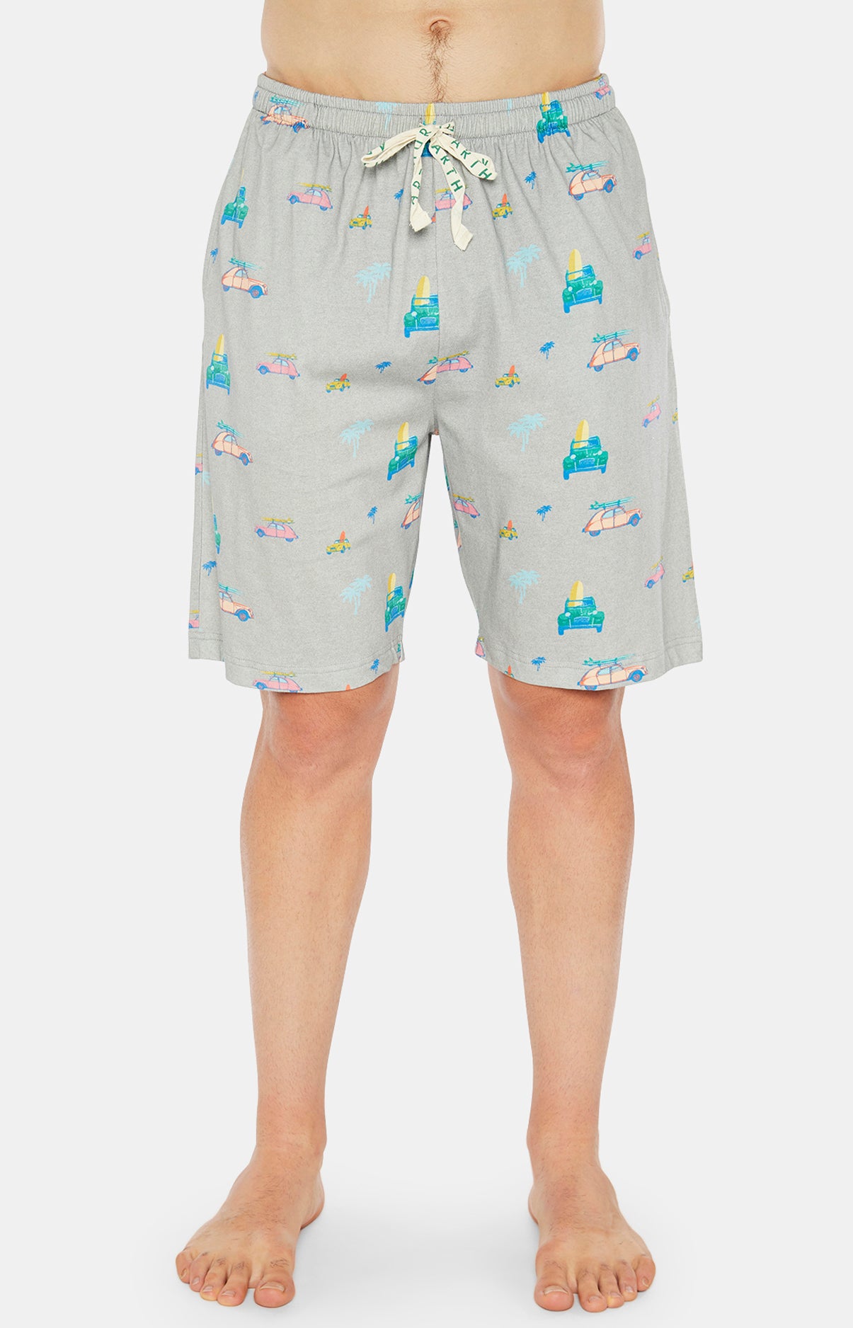 arthur-bob-pyjashort-2cv-gris-orange-homme-coton-bio image 5