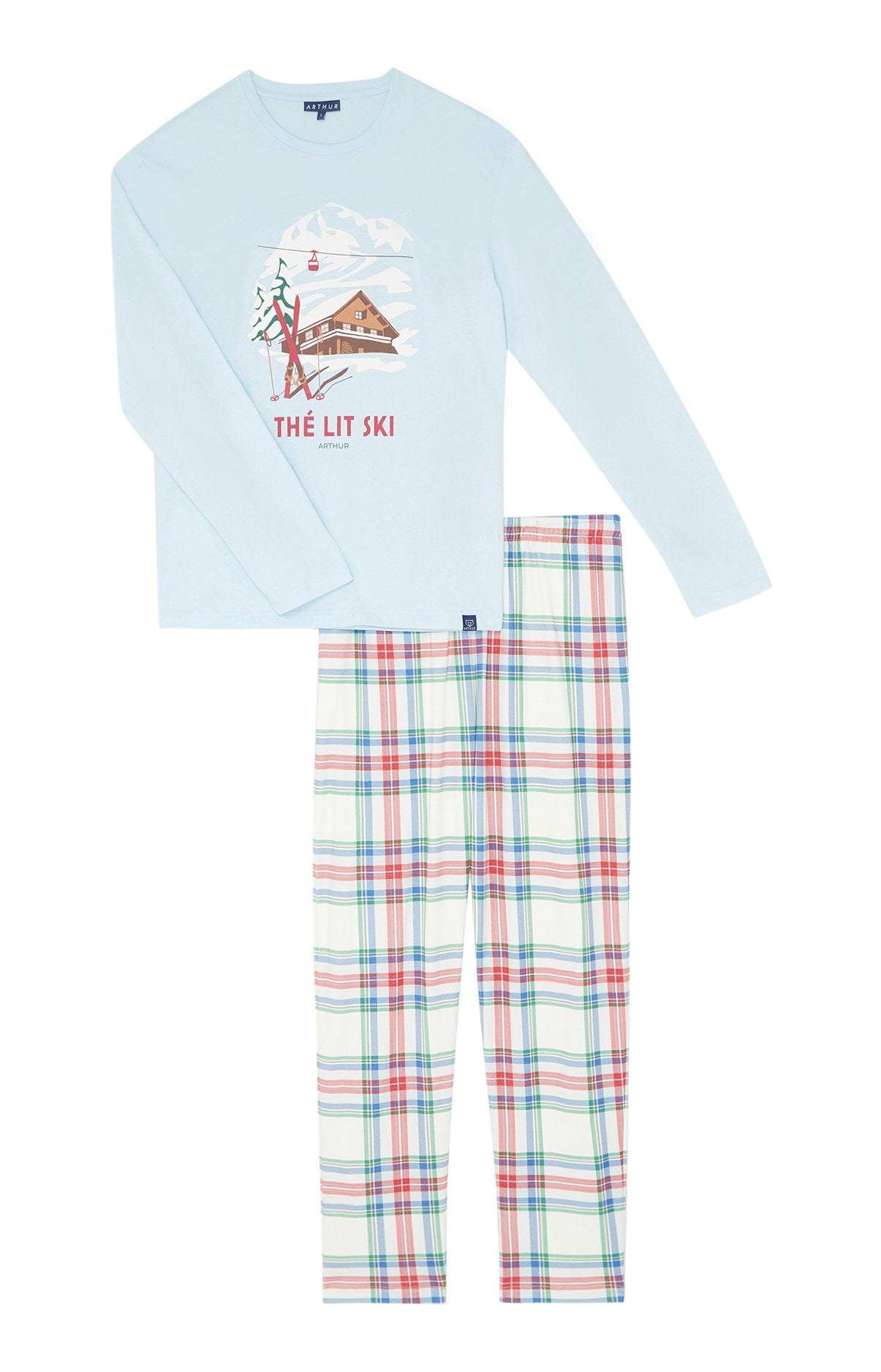 arthur-bob-th-lit-ski-pyjama-homme-blanc-coton-bio image 3
