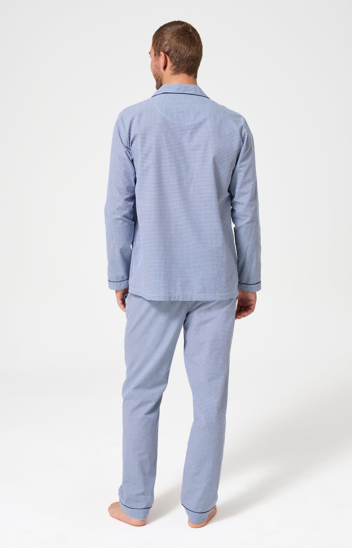 arthur-bob-vichy-pyjama-boutonn-marine-coton image 6