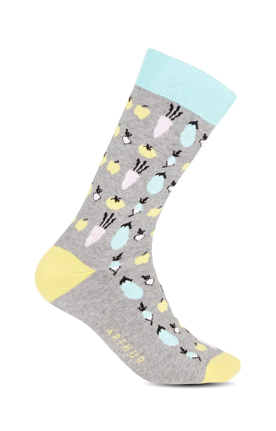 arthur-bob-vegan-chaussettes-homme-grises-39-45-coton image 1