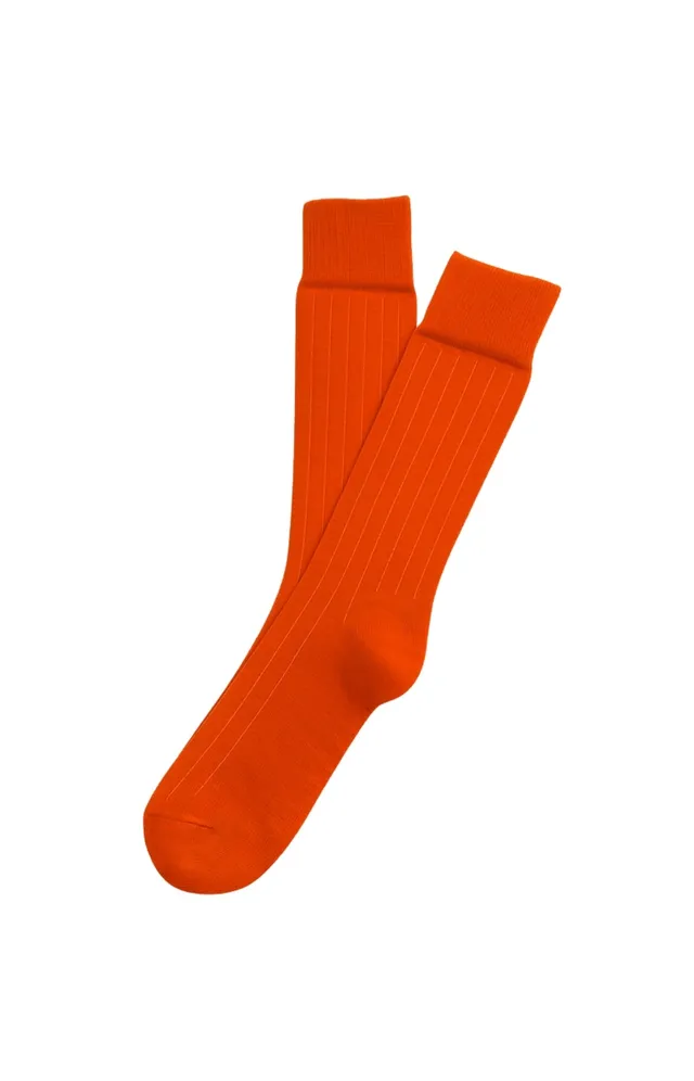 arthur-bob-chaussettes-laine-coton-orange-rouille image 1