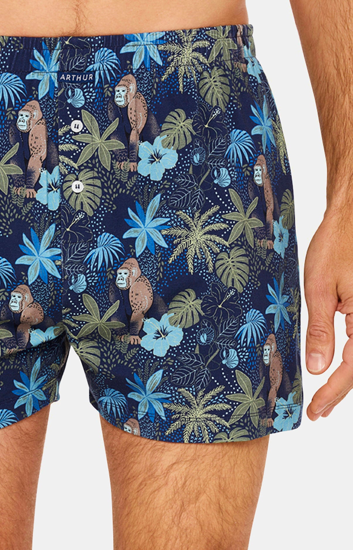 arthur-le-club-jungle-cale-on-homme-marine-l-coton-bio image 2