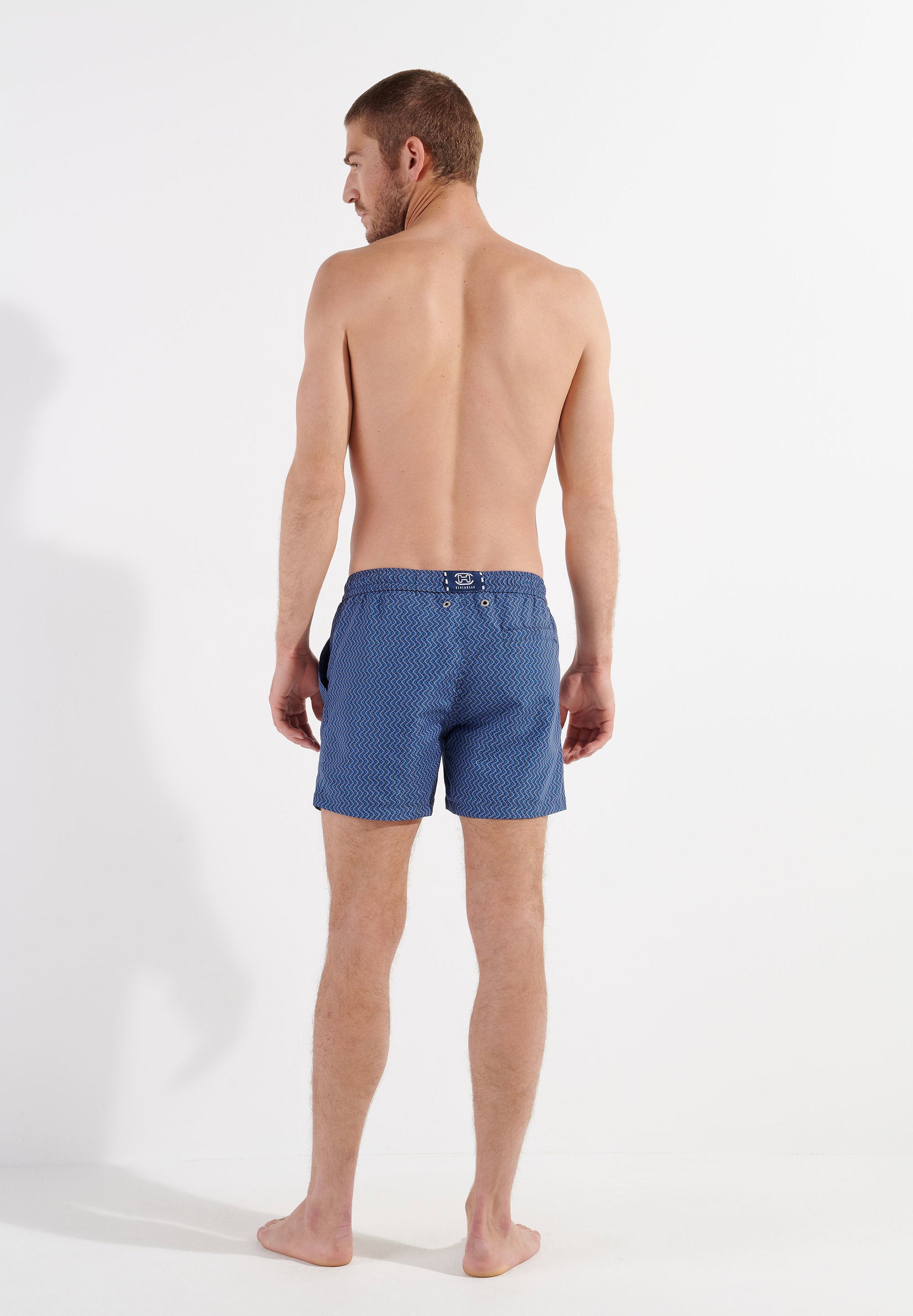 hom-h-fresh-morny-boxer-de-bain-imprim-navy image 5