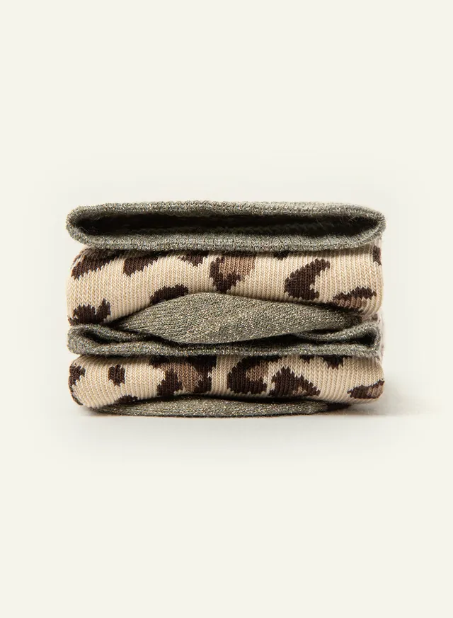 archiduchesse-paillet-e-l-opard-scintillante-kaki-chaussettes-36-41 image 1