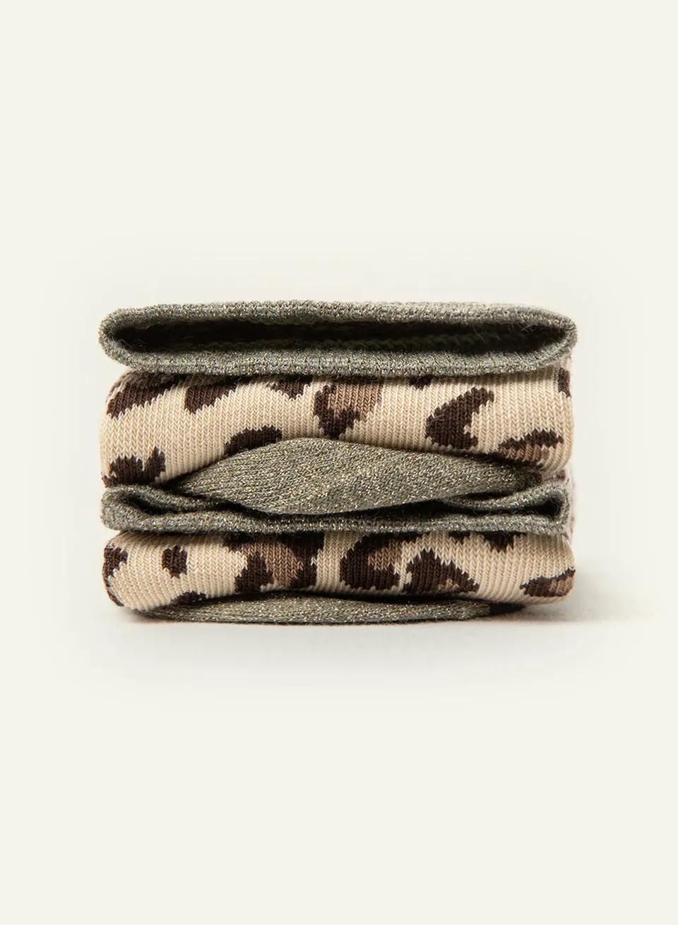 archiduchesse-paillet-e-l-opard-scintillante-kaki-chaussettes-36-41 image 1