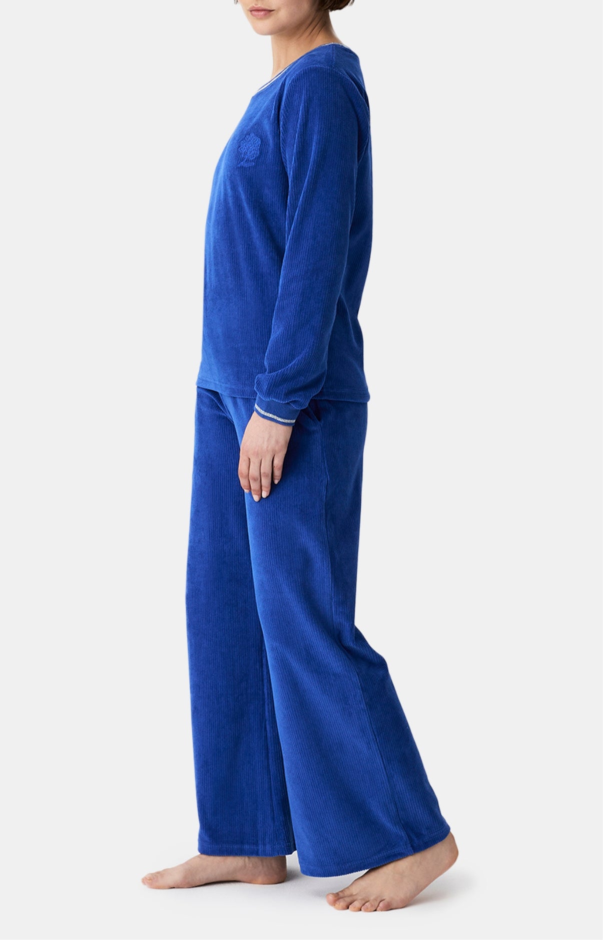 arthur-bob-daphn-a-pyjama-velours-femme-bleu-roi-s-xl image 4