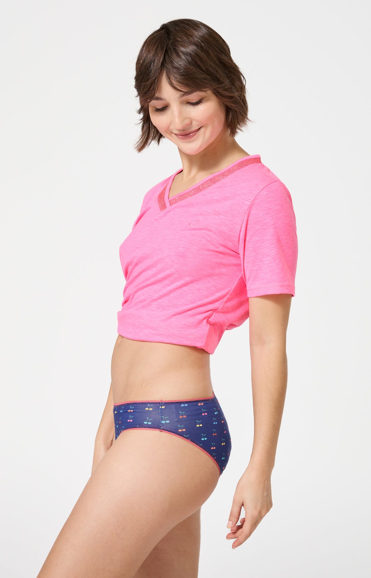 arthur-bob-cerise-culotte-jersey-coton-marine image 2