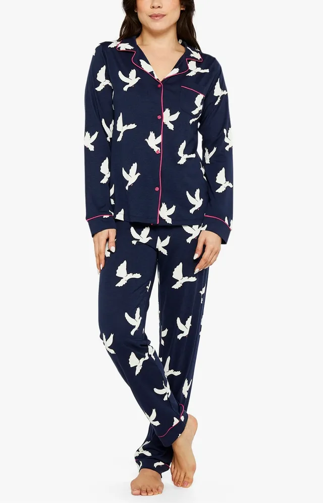 arthur-bob-colombes-pyjama-femme-marine-lyocell-coton image 1