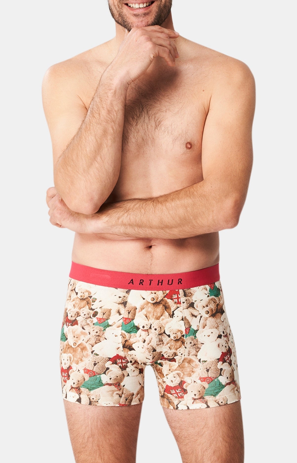 arthur-bob-teddy-bear-boxer-homme-brun-coton-bio image 2