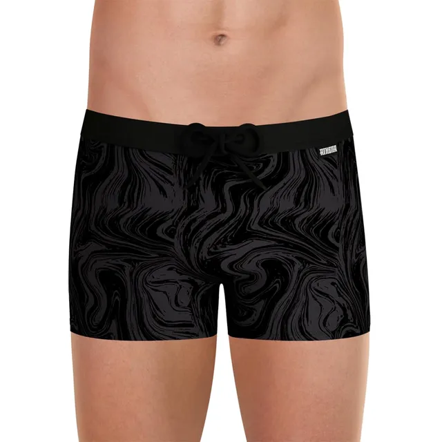 athena-traveler-boxer-de-bain-homme-noir-imprim-taille-m image 1