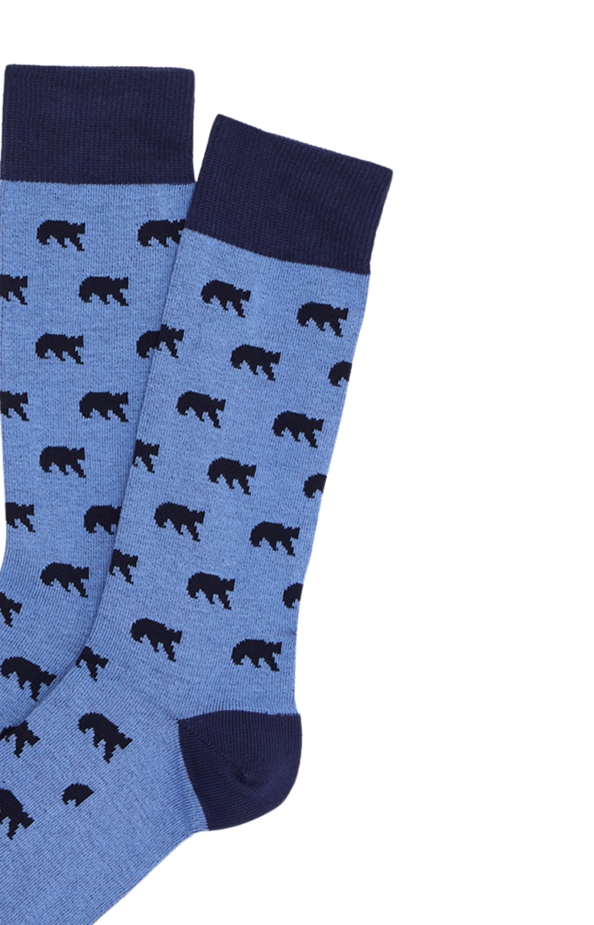 arthur-ours-bleu-chaussettes-homme-coton-jean-40-46 image 2
