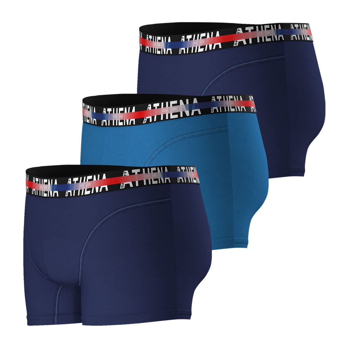 athena-endurance-24h-boxer-homme-x3-marine-taille-m-coton image 2