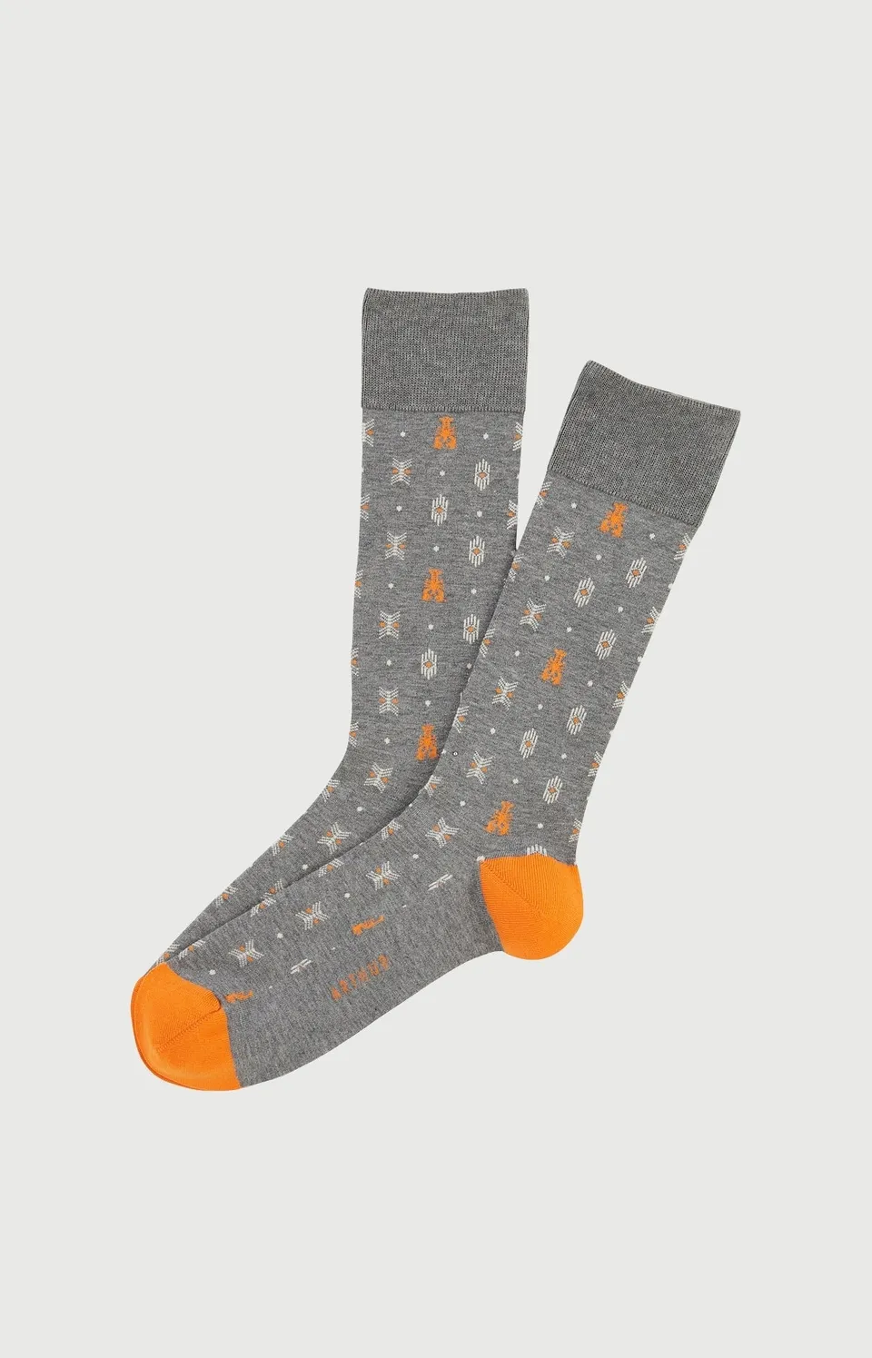arthur-bob-pince-sans-rire-chaussettes-homme-gris-coton image 1