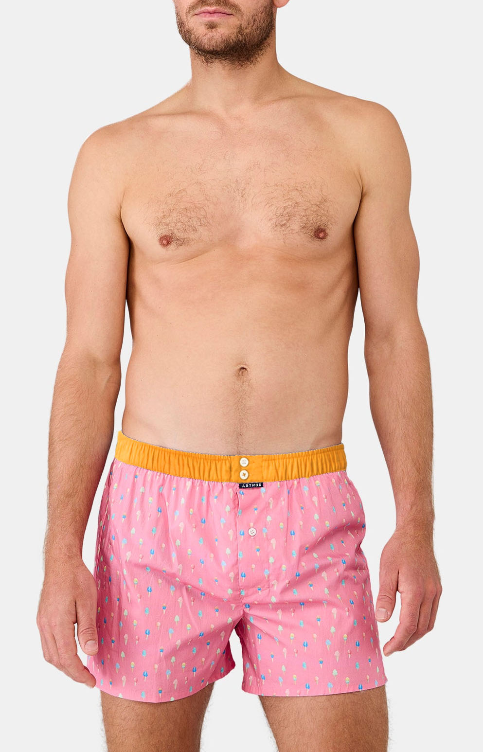 arthur-le-club-n-1154-cale-on-homme-fraise-coton-bio image 2