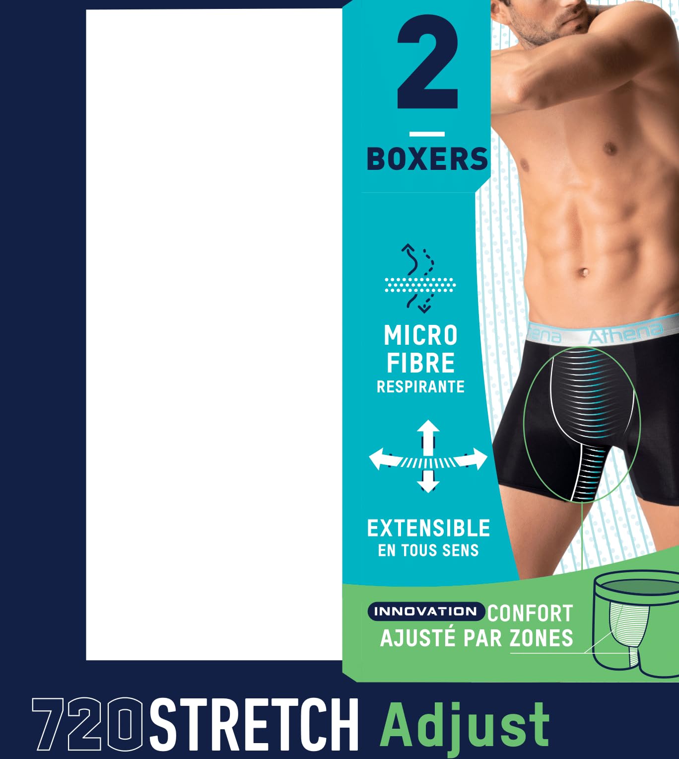 athena-720-stretch-boxer-homme-lot-de-2-noir-bleu-gris image 6