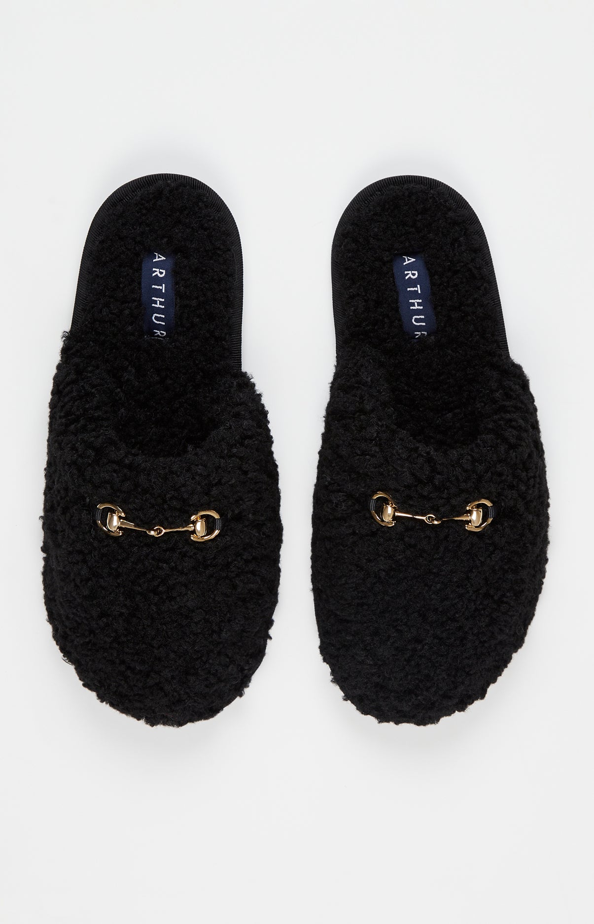 arthur-bob-polaire-noir-mules-chaussons-femme-noir-chaud image 2
