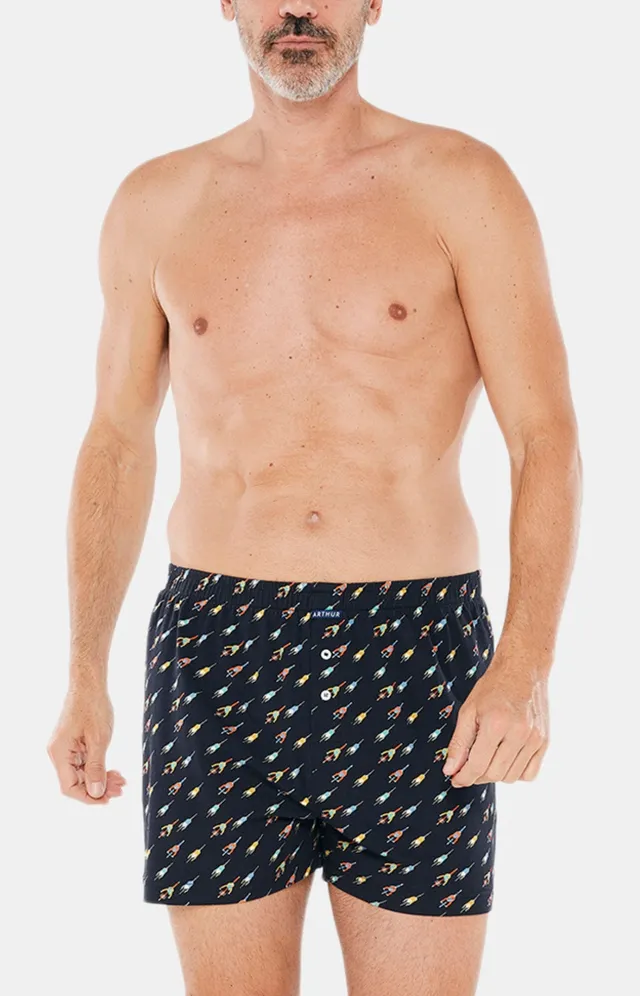 arthur-le-club-cale-on-de-nuit-cycliste-noir-coton-bio image 1
