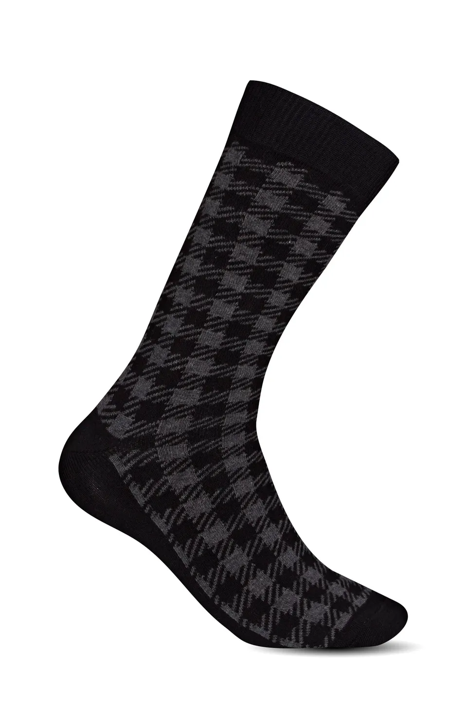 arthur-bob-chaussettes-vichy-coton-noir-40-46 image 1