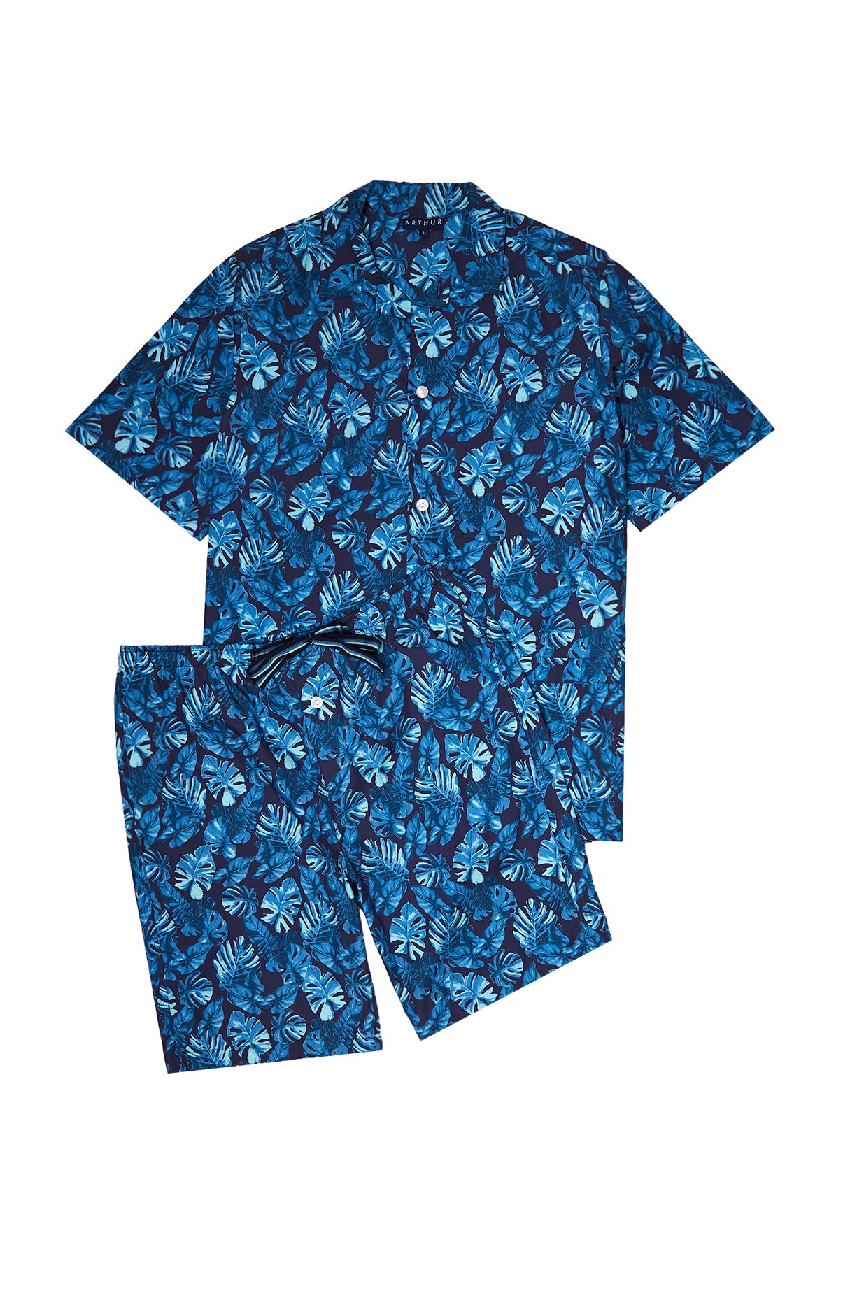 arthur-bob-tropique-pyjashort-coton-marine image 3