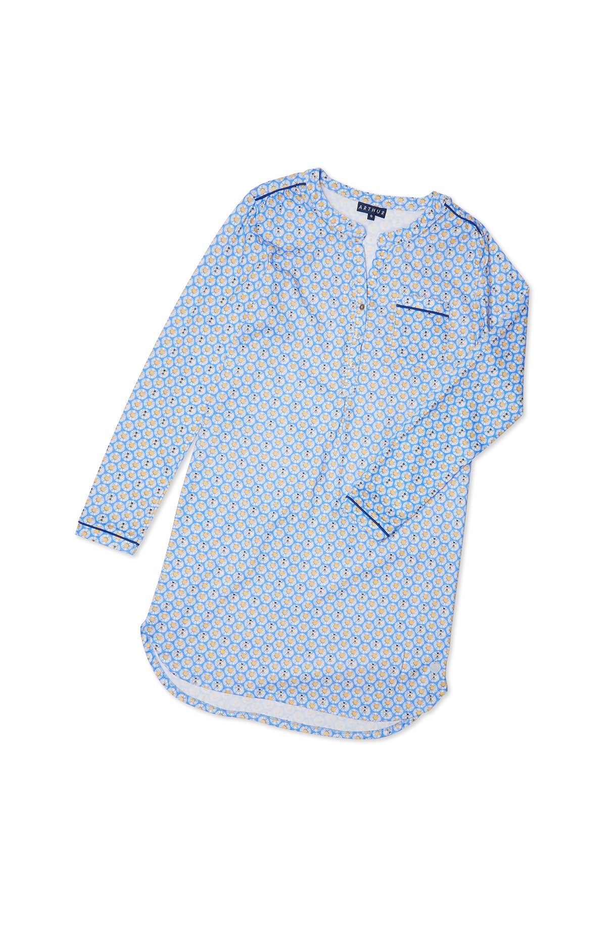 arthur-bob-paquerette-chemise-de-nuit-femme-azur-coton-bio image 3