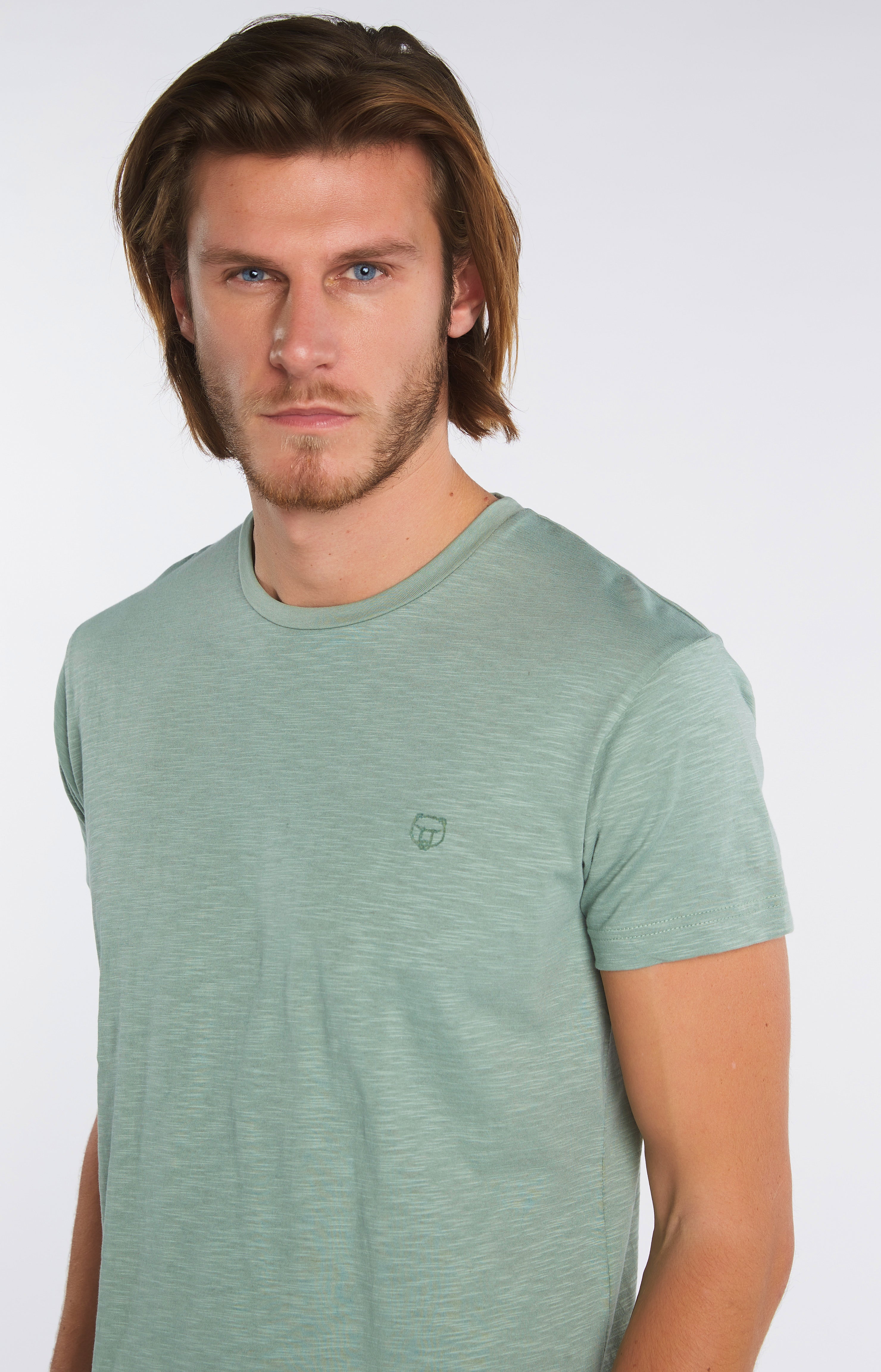 arthur-bob-tee-shirt-homme-vert-lichen-coton-bio image 5