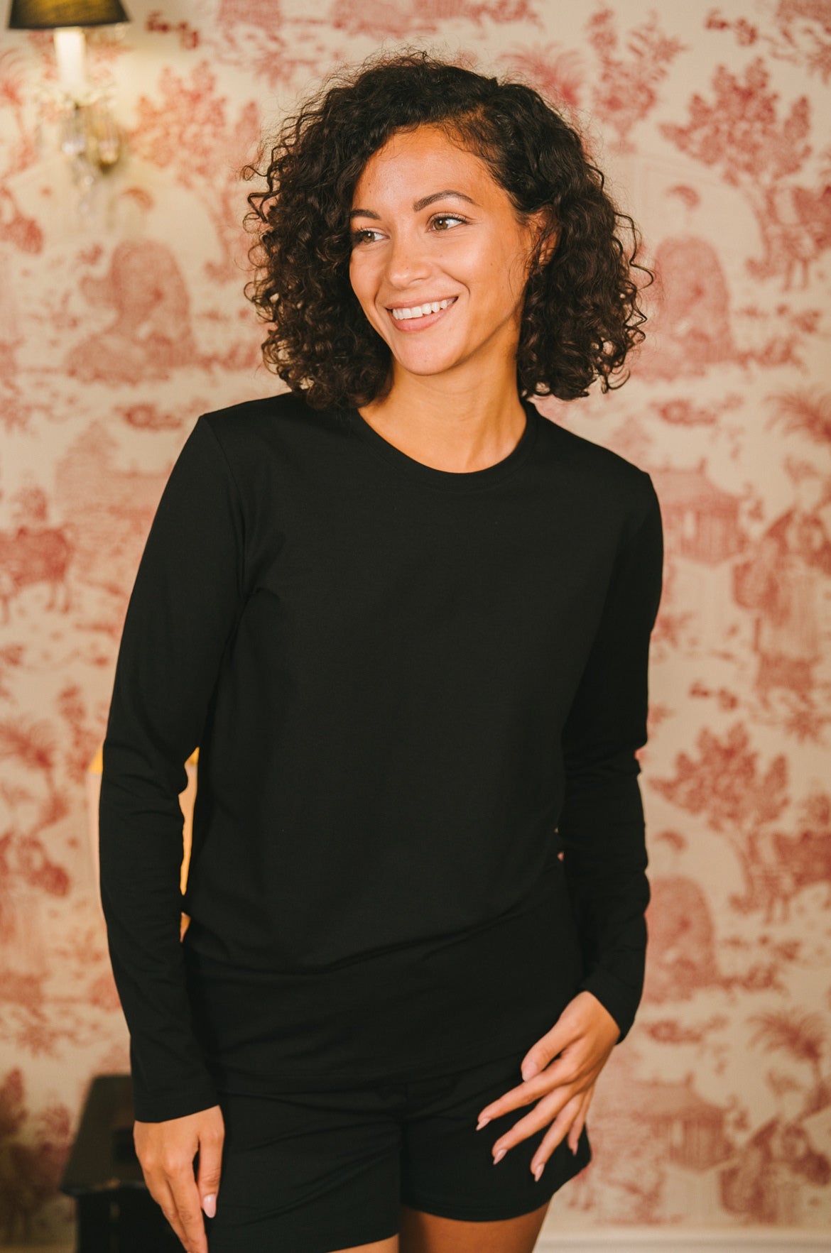 p-trone-t-shirt-manches-longues-blanc-cr-me image 7