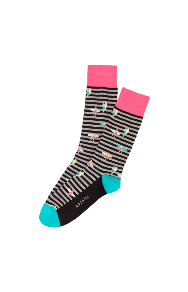 arthur-bob-surf-gris-chaussettes-homme-coton-40-46 image 1
