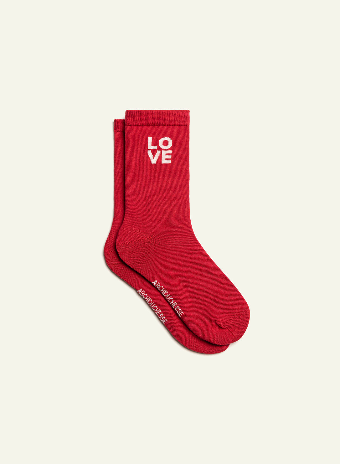 archiduchesse-fantaisie-pair-fect-match-chaussettes-courtes-rouges image 2