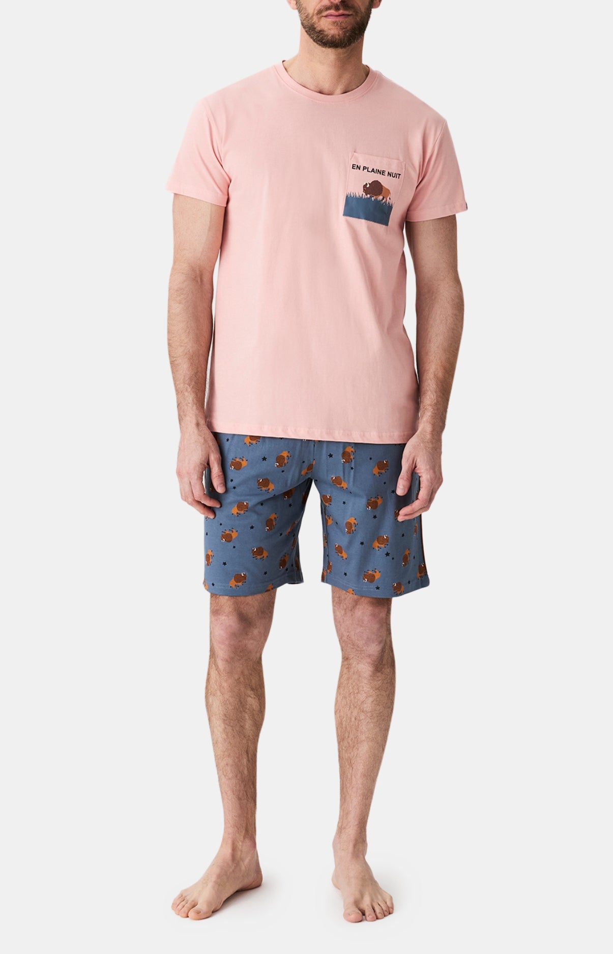 arthur-bob-pyjashort-en-plaine-nuit-ardoise-bio image 1