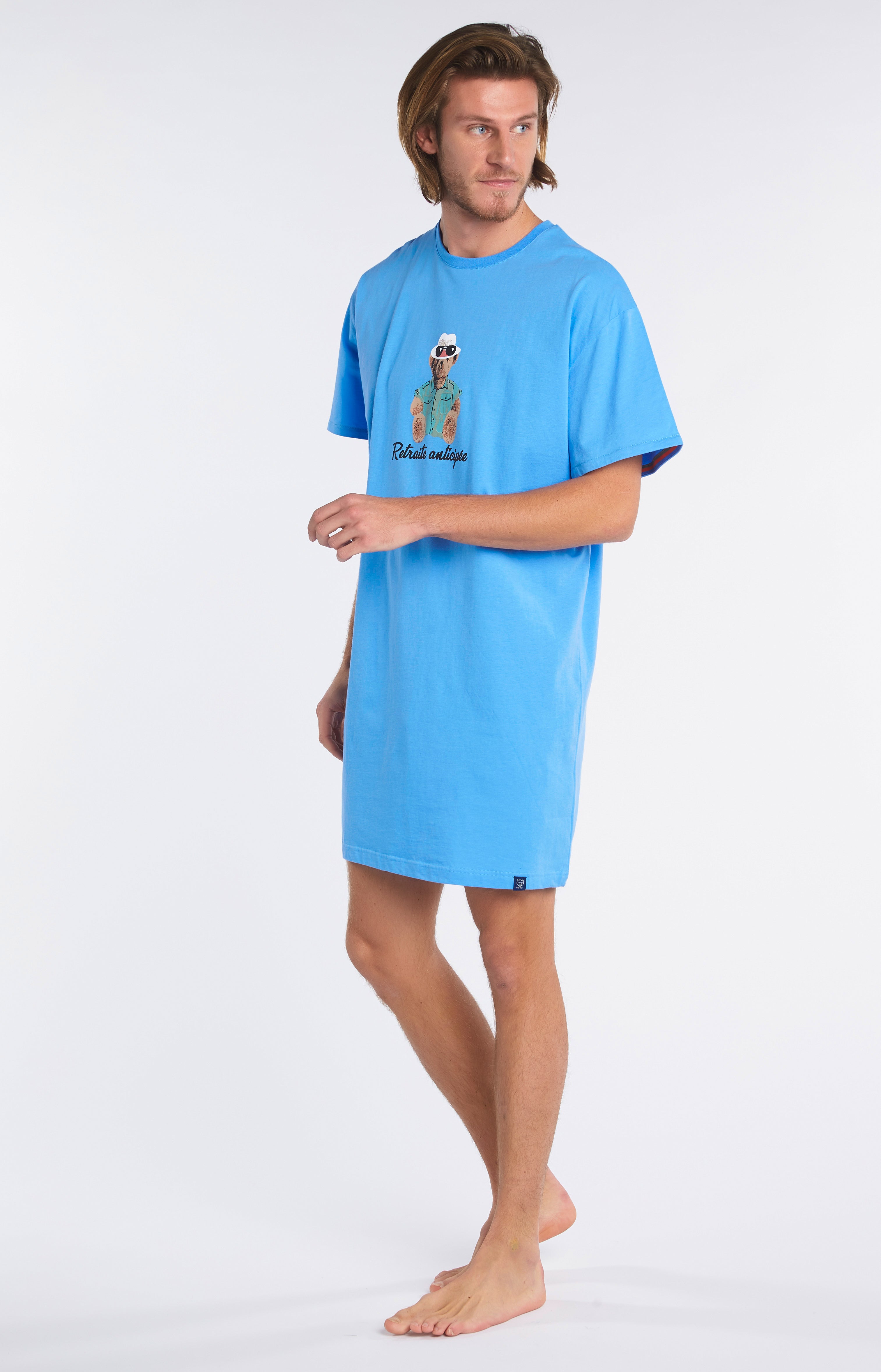 arthur-bob-teddy-maxi-tee-shirt-azur-coton image 2
