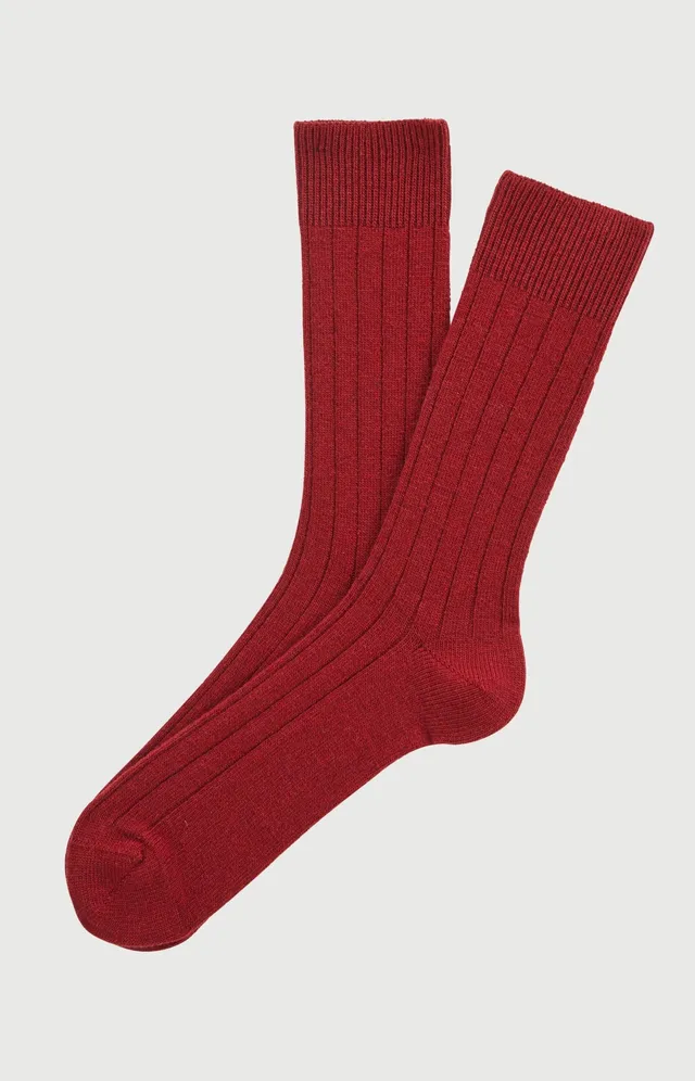 arthur-bob-mill-sim-chaussettes-homme-bordeaux-laine-cachemire image 1