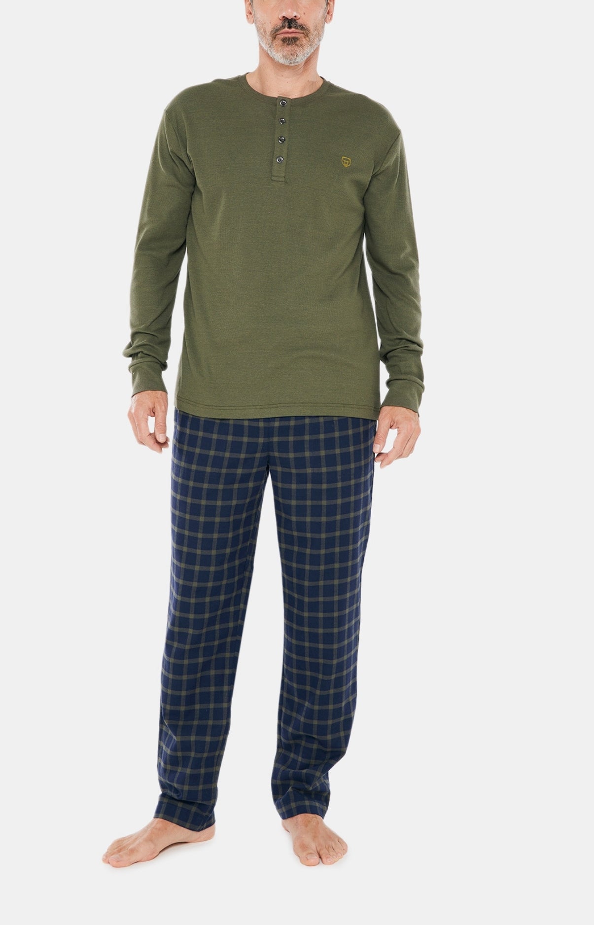 arthur-sam-pantalon-pyjama-homme-marine-tartan image 1