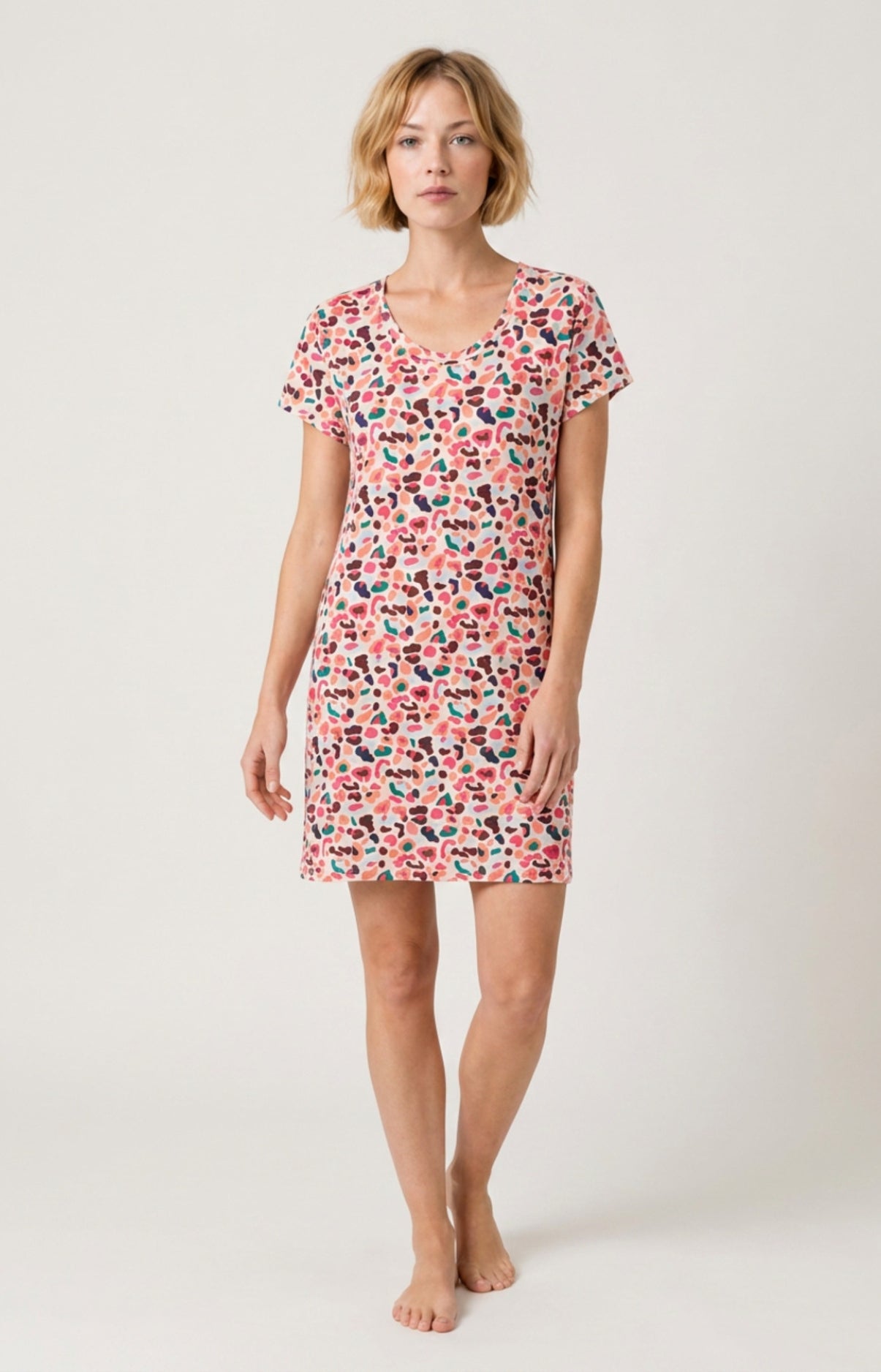 arthur-bob-l-opoldine-chemise-de-nuit-multicolore-en-modal image 1