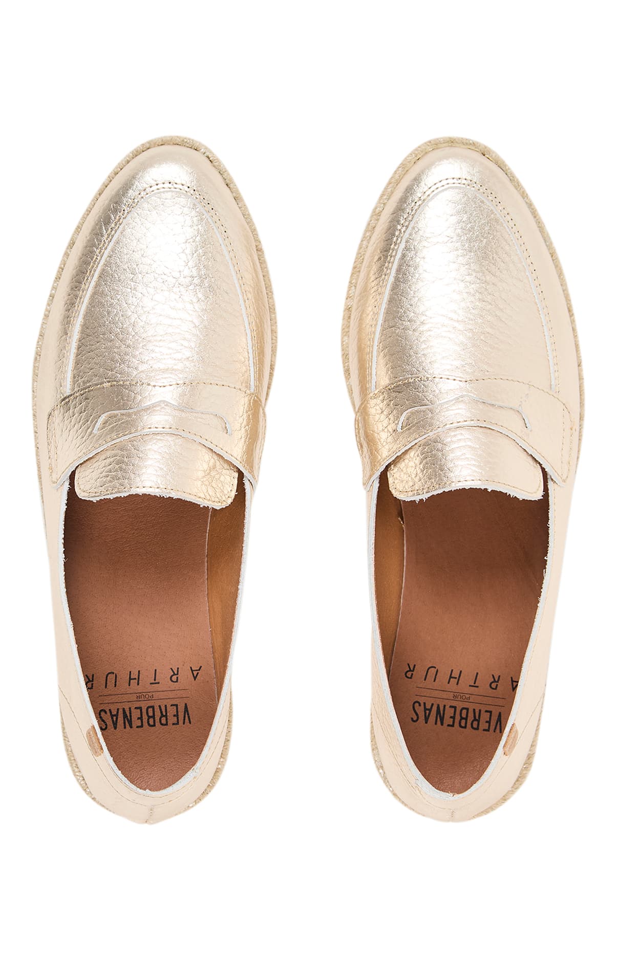 arthur-bob-chaussons-gold-femme-cuir-espadrilles image 3