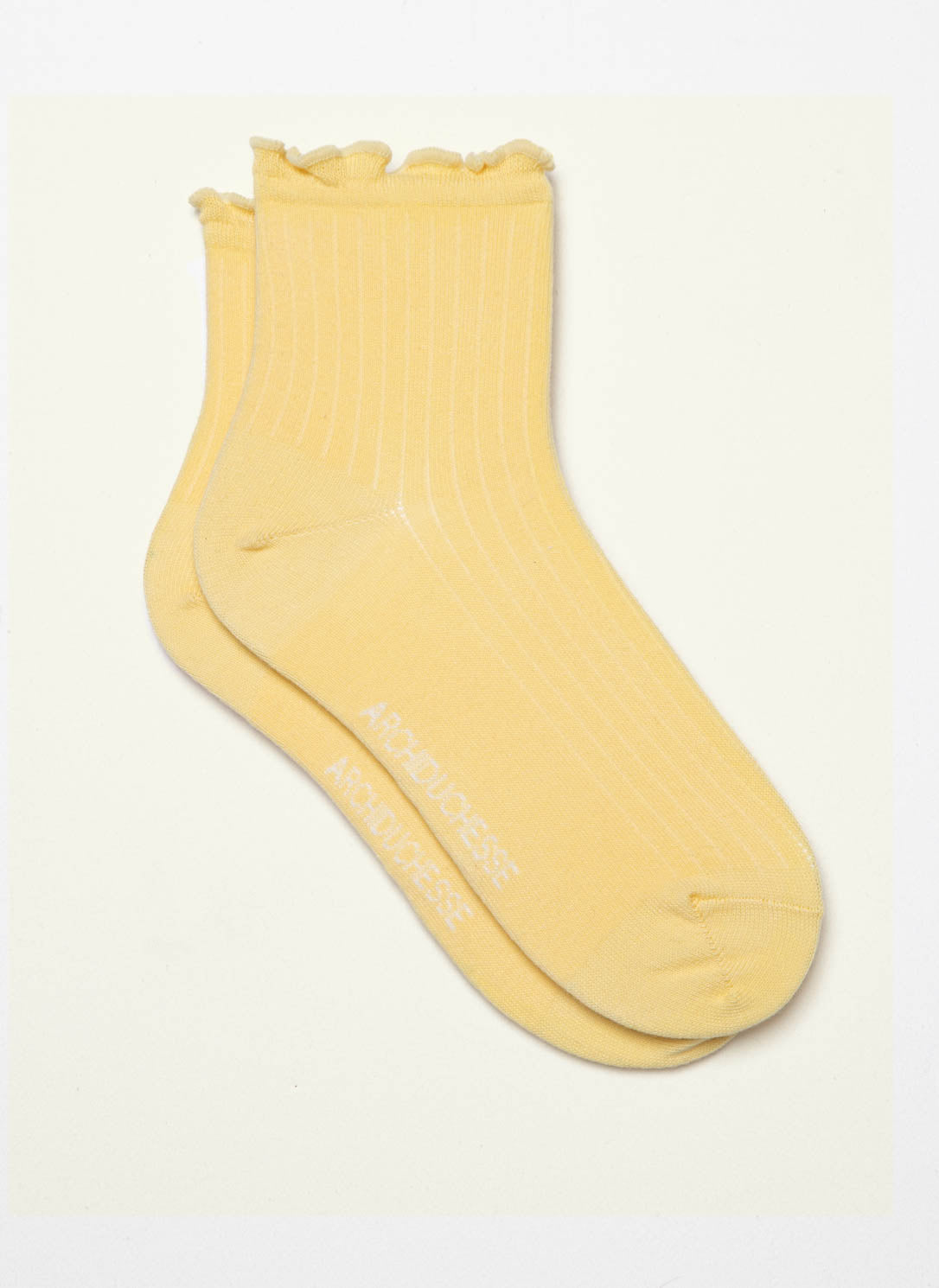 archiduchesse-fantaisie-collerettes-bouton-d-or-chaussettes-jaune-36-41 image 2