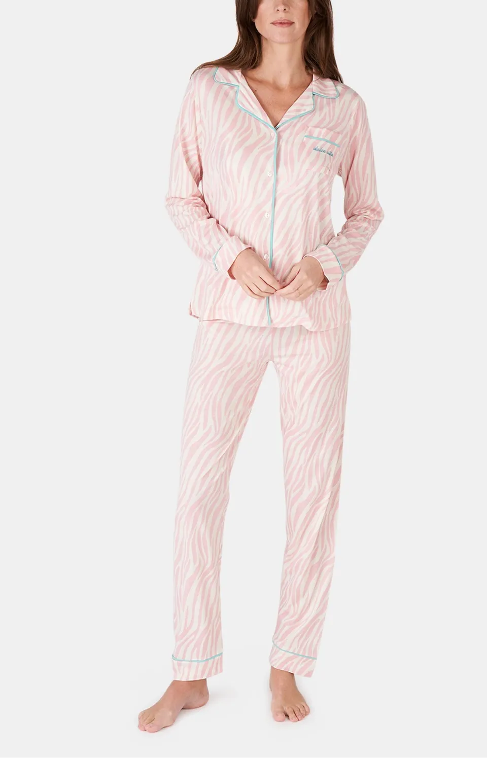 arthur-bob-pyjama-fauve-boutonn-rose-femme image 1
