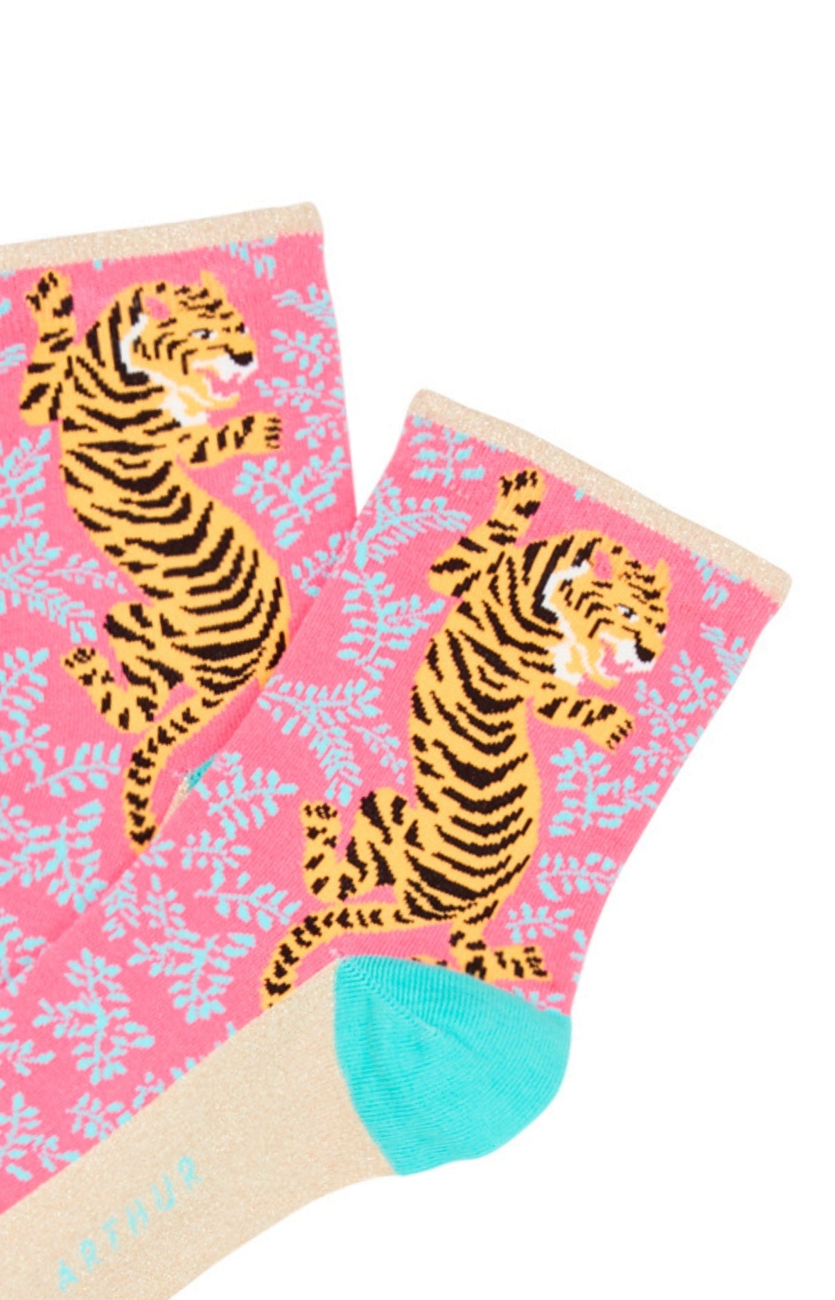 arthur-bob-tigre-chaussettes-femme-fushia-coton image 2