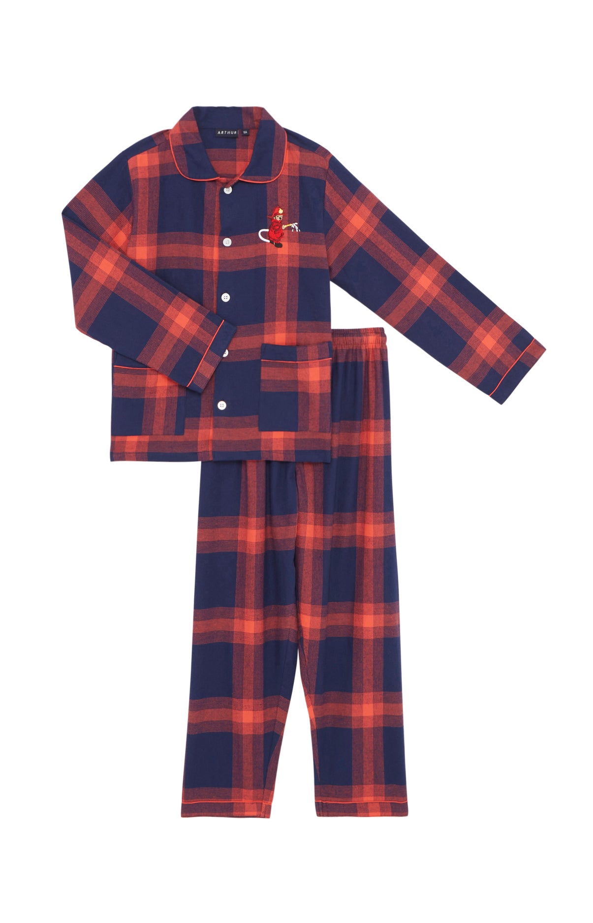 arthur-bob-on-fire-pyjama-enfant-flanelle-rouge image 3