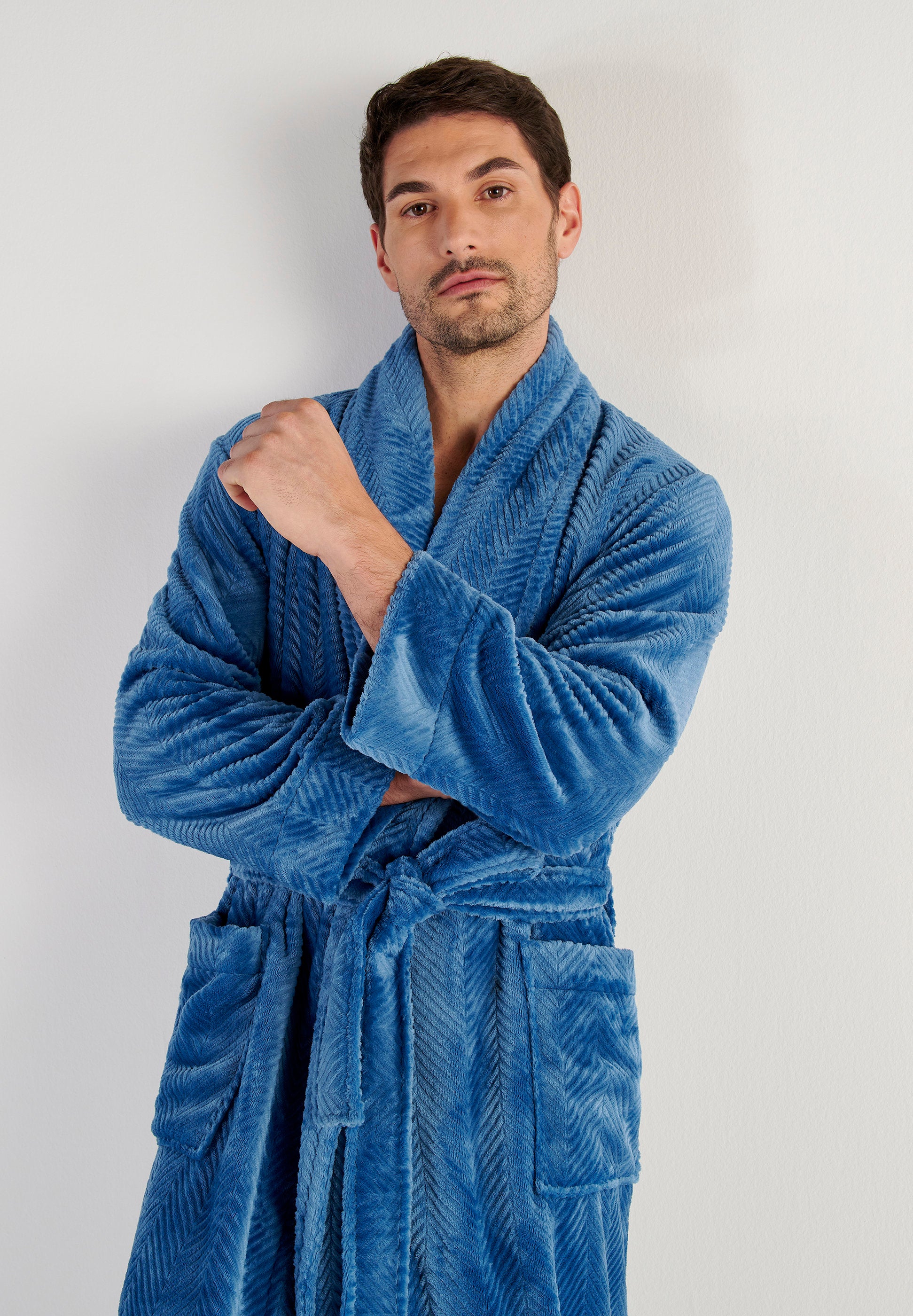 hom-modal-comfort-peignoir-everest-homme-bleu-polaire image 2