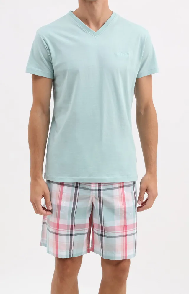 arthur-bob-marlon-pyjashort-homme-celadon-coton image 1