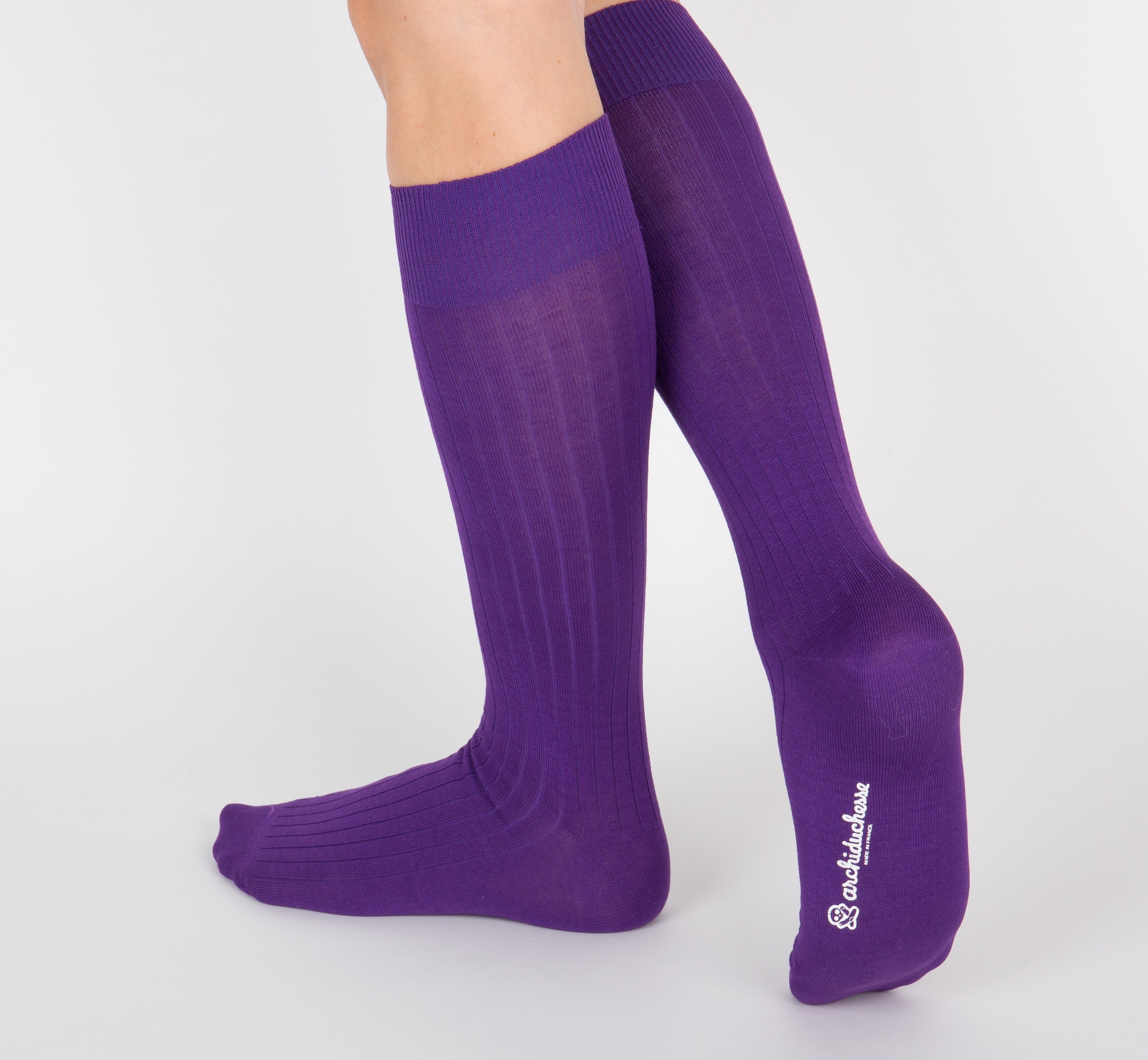 archiduchesse-de-luxe-violet-lectrique-chaussettes-fil-d-cosse image 7