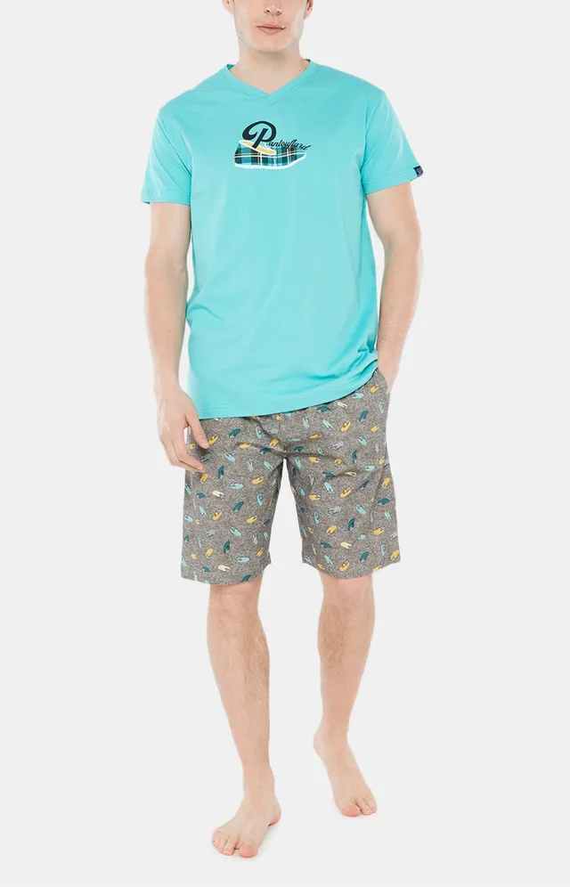 arthur-bob-pantouflard-pyjashort-coton-bio-anthracite-l image 1
