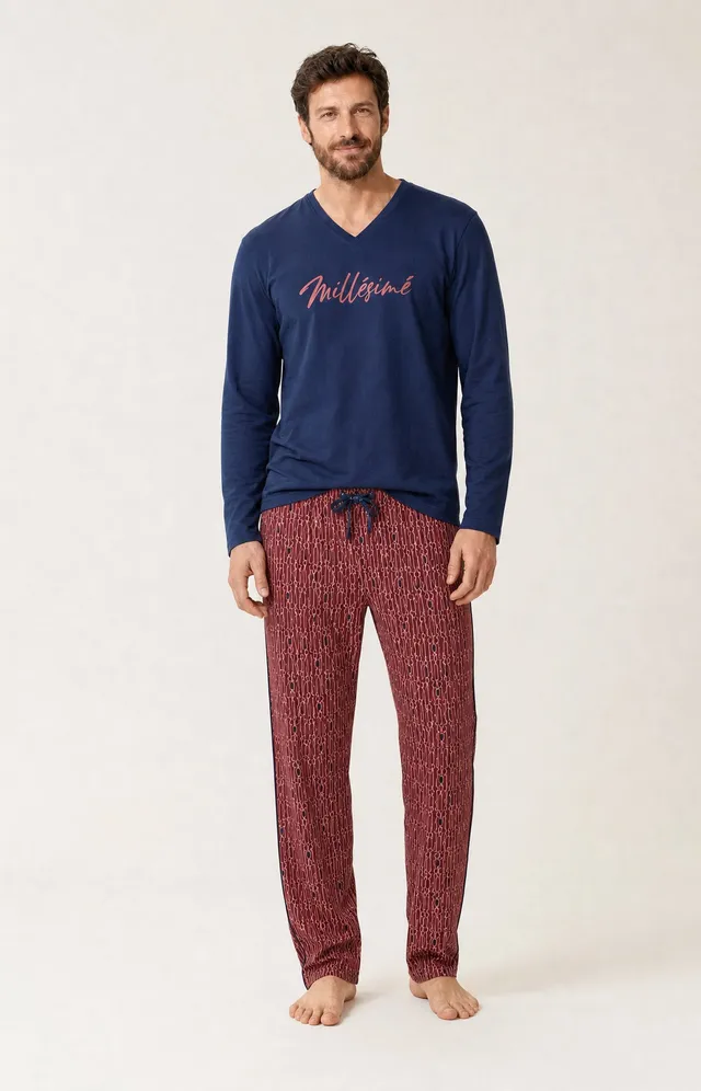 arthur-bob-mill-sim-pyjama-bordeaux-coton-pais image 1
