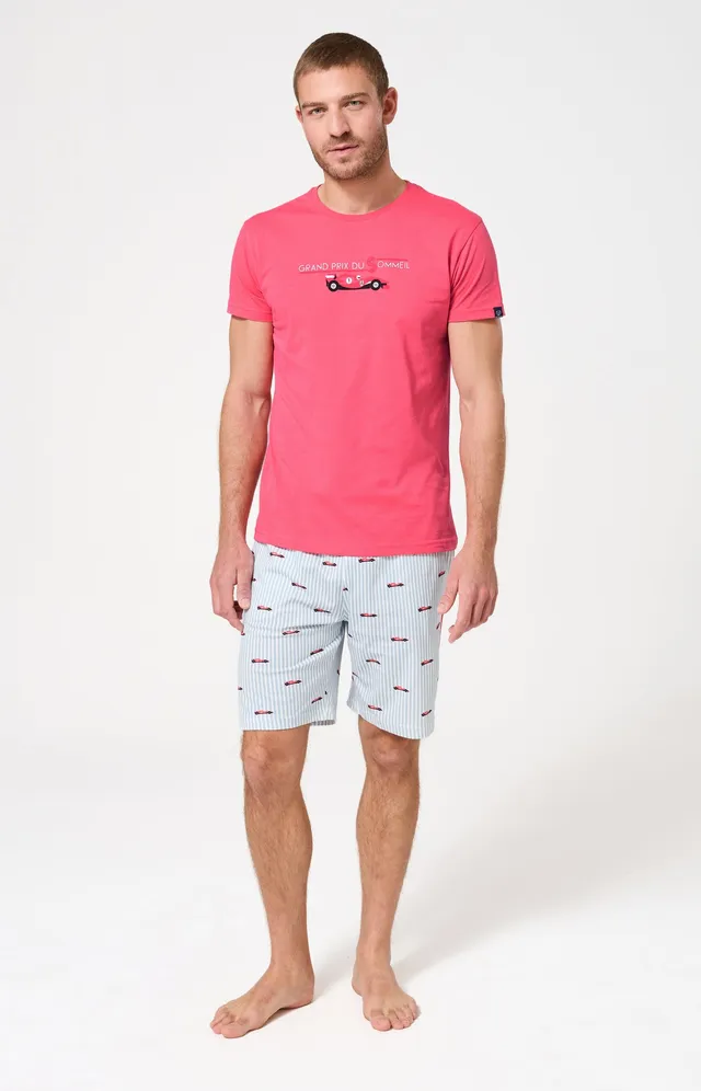 arthur-bob-grand-prix-du-sommeil-pyjashort-homme-ciel-coton-bio image 1