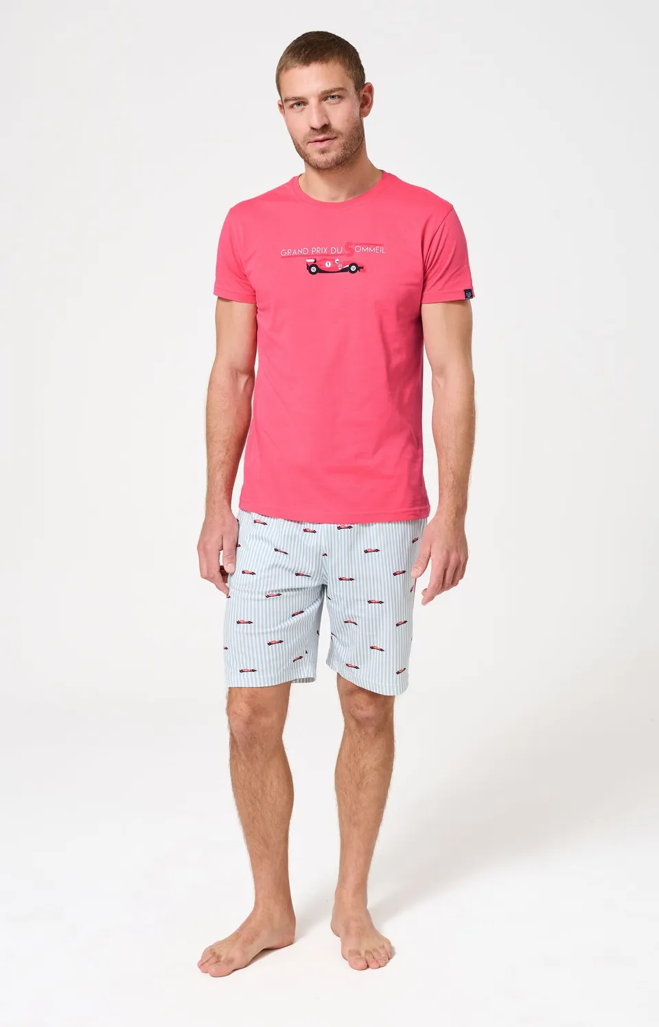 arthur-bob-grand-prix-du-sommeil-pyjashort-homme-ciel-coton-bio image 1