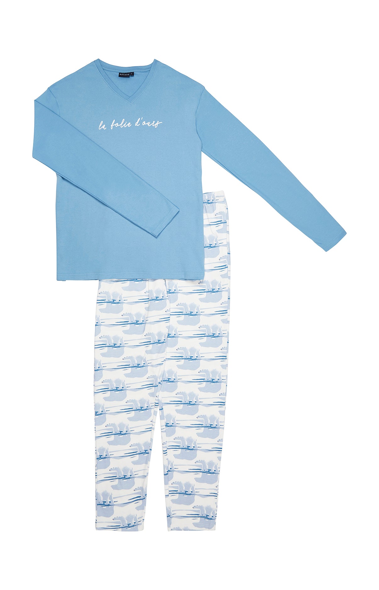 arthur-bob-la-folie-d-ours-pyjama-homme-ivoire-jersey image 3
