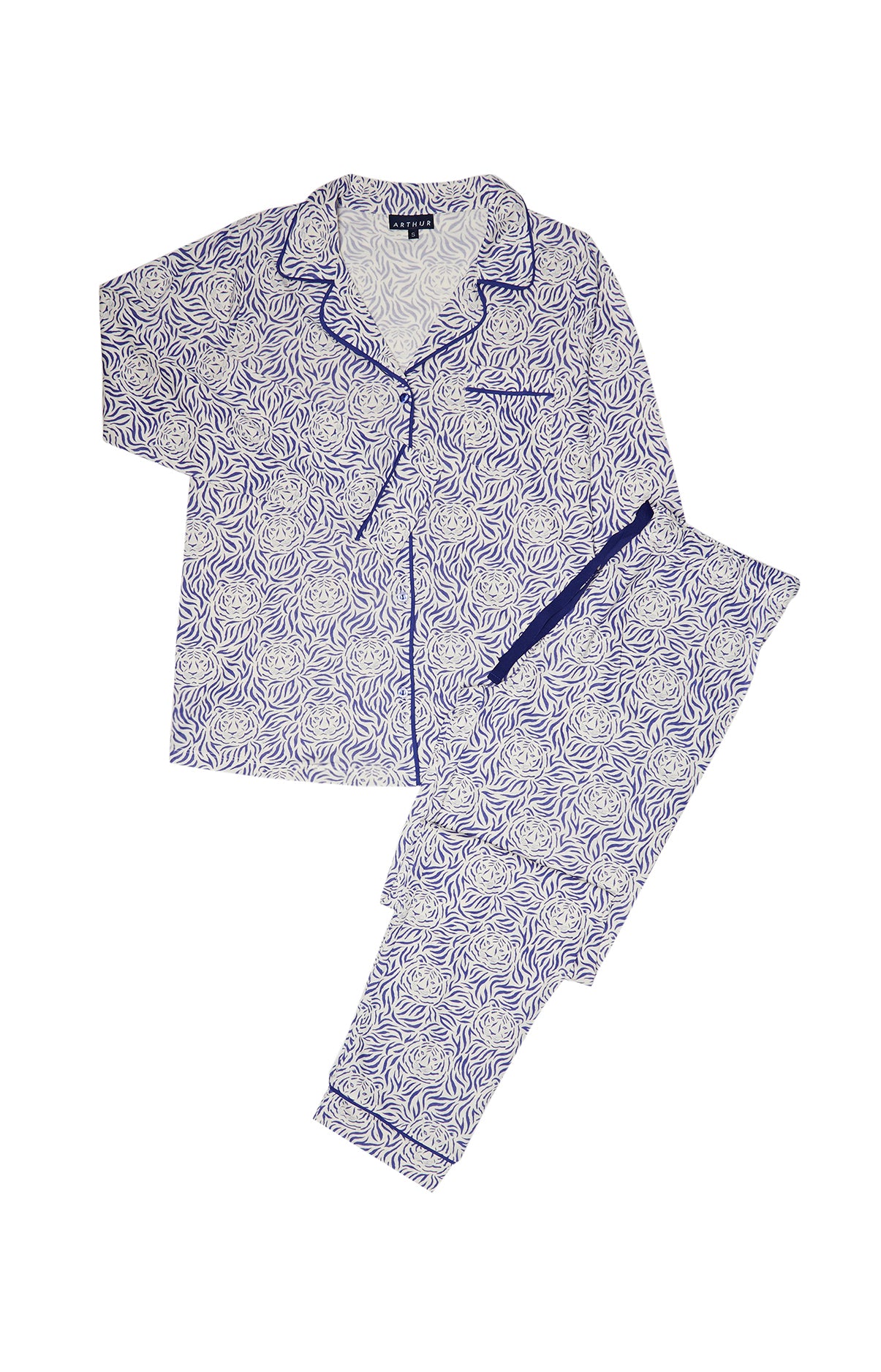 arthur-bob-tigre-pyjama-femme-boutonn-lyocell image 3