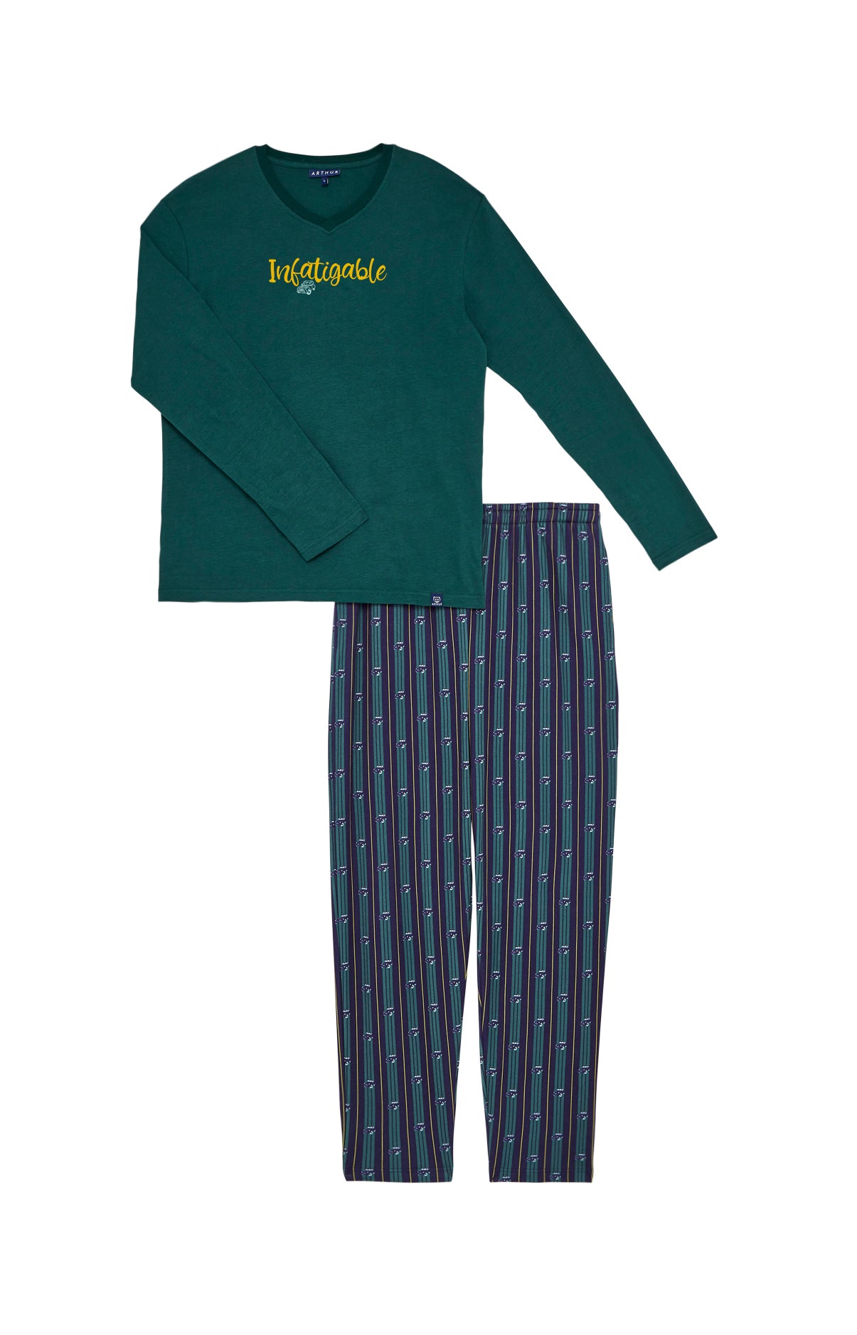 arthur-bob-pyjama-homme-coton-bio-marine-2cv image 3