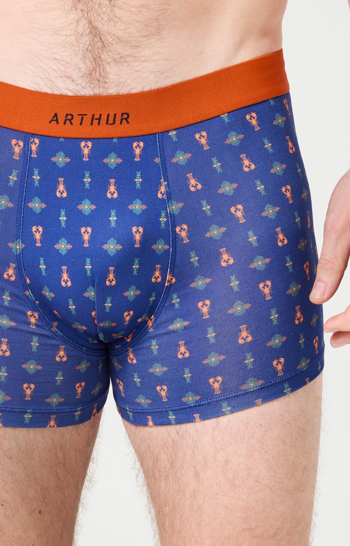 arthur-bob-pince-sans-rire-boxer-homme-marine-coton image 1